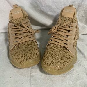 Tan Embellished Juicy Couture Slip Ons